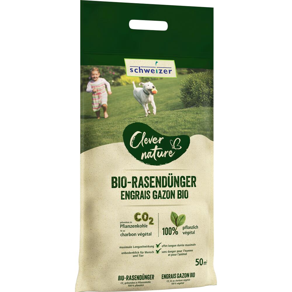 Engrais gazon Bio avec charbon végétal, 100% végétal Veganer Bio-Rasen- und Gartendünger 4 kg
