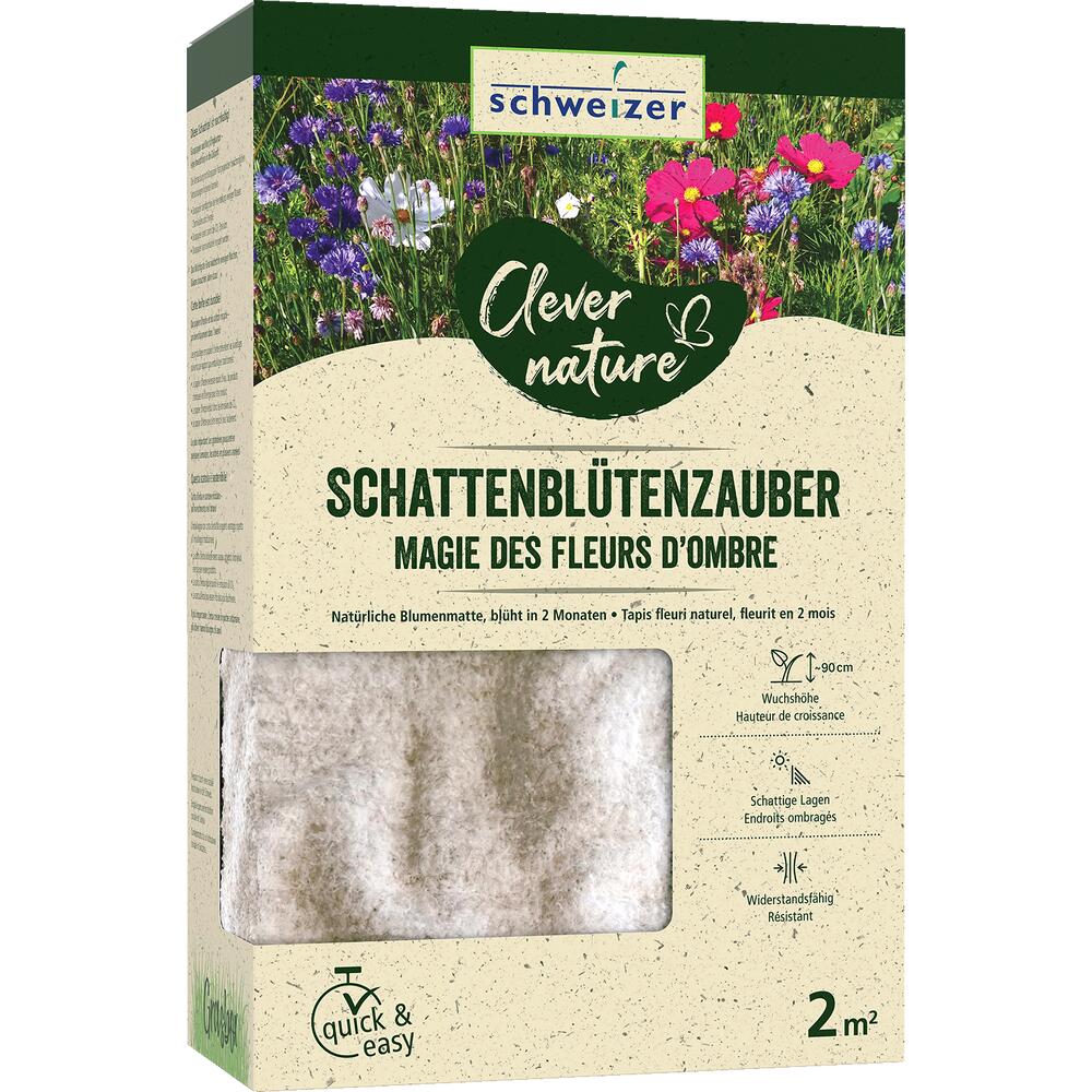 Clever Nature Blumenmatten - Schattenblütenzauber SchattenBlumenwiese 2 m²