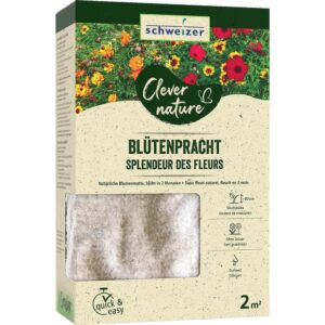 Clever Nature Blumenmatten - Blütenpracht Reine Blumenwiese ohne Gräser 2 m²